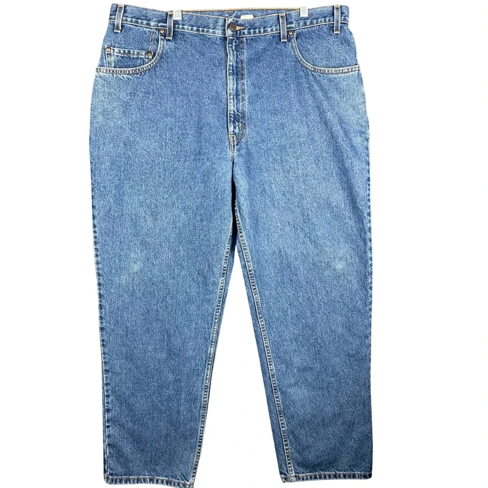 Levi's 545 Loose Fit Jeans Mens 42 Blue Medium Wash Brown Tab‎ Vintage 1999